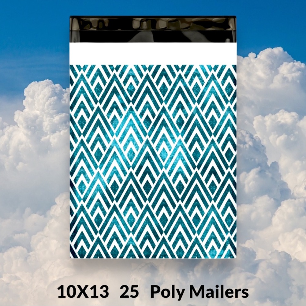( Quantity 25 10x13 ) Chevron Poly Mailers Bag Shipping Envelope